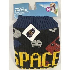 Virbrantlife Space Invader Dog Sweater Shirt Medium Size Dogs 20-50lb 17” Long